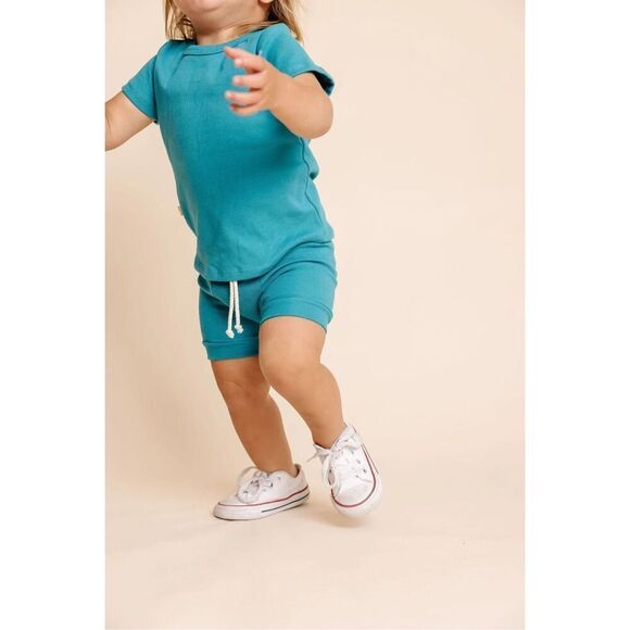NWT Childhoods Clothing - RIB KNIT SHORTS CO - ARUBA 12-18M - Picture 1 of 4